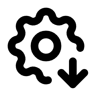 Settings Down Icon from Tabler Line Set