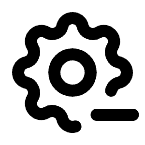 Settings Minus Icon from Tabler Line Set