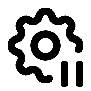Settings Pause Icon from Tabler Line Set
