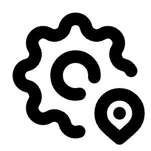 Settings Pin Icon from Tabler Line Set