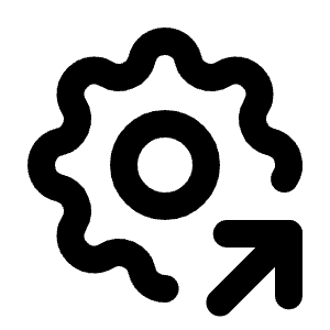 Settings Share Icon from Tabler Line Set