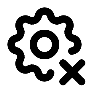 Settings X Icon from Tabler Line Set