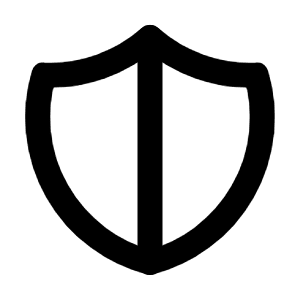 Shield Half Icon from Tabler Line Set