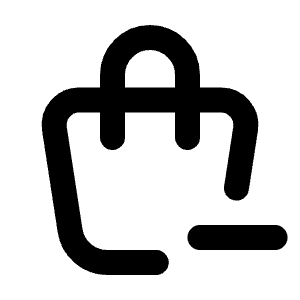 Shopping Bag Minus Icon from Tabler Line Set