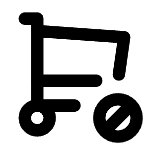 Shopping Cart Cancel Icon from Tabler Line Set