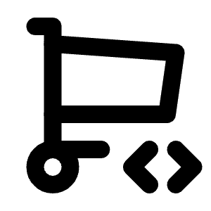 Shopping Cart Code Icon from Tabler Line Set
