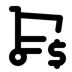 Shopping Cart Dollar Icon from Tabler Line Set
