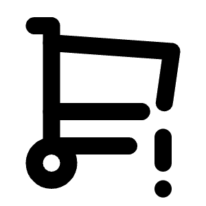 Shopping Cart Exclamation Icon from Tabler Line Set