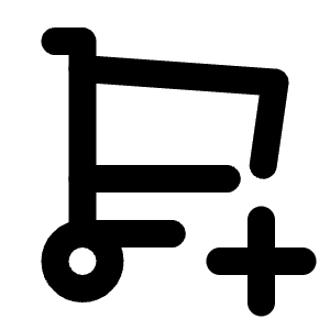 Shopping Cart Plus Icon from Tabler Line Set