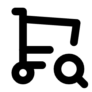 Shopping Cart Search Icon from Tabler Line Set