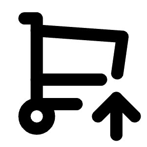 Shopping Cart Up Icon from Tabler Line Set