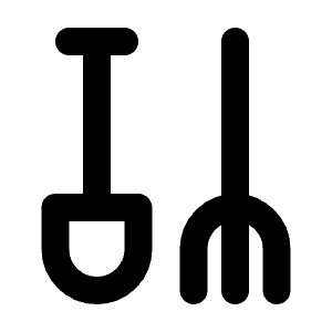 Shovel Pitchforks Icon from Tabler Line Set