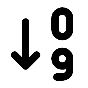 Sort Ascending Numbers Icon from Tabler Line Set