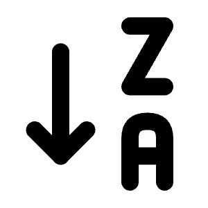 Sort Descending Letters Icon from Tabler Line Set