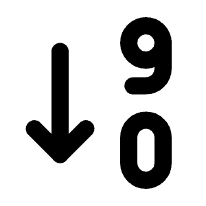 Sort Descending Numbers Icon from Tabler Line Set