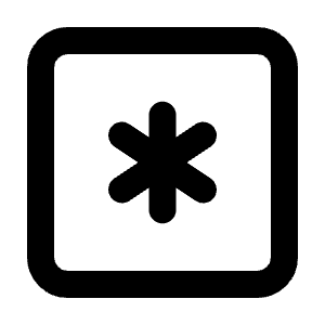 Square Asterisk Icon from Tabler Line Set