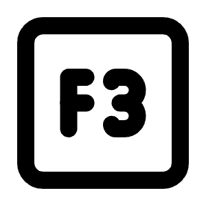Square F3 Icon from Tabler Line Set