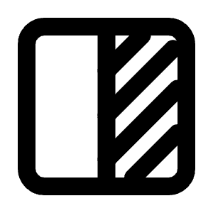 Square Half Icon from Tabler Line Set