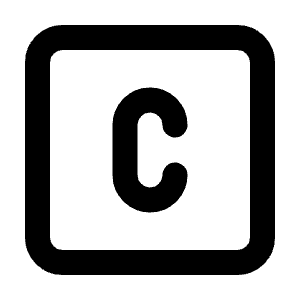 Square Letter C Icon from Tabler Line Set
