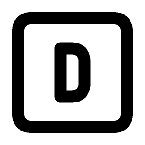 Square Letter D Icon from Tabler Line Set