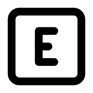 Square Letter E Icon from Tabler Line Set