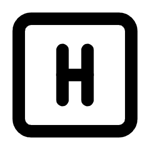 Square Letter H Icon from Tabler Line Set