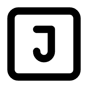 Square Letter J Icon from Tabler Line Set