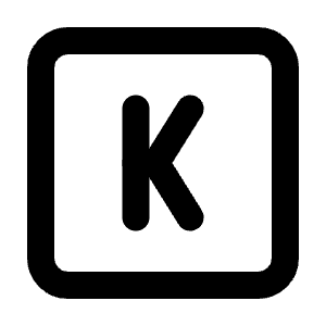 Square Letter K Icon from Tabler Line Set