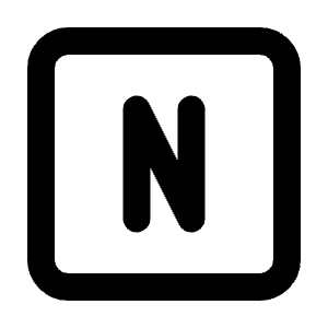 Square Letter N Icon from Tabler Line Set