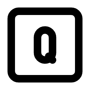 Square Letter Q Icon from Tabler Line Set