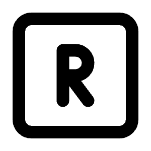 Square Letter R Icon from Tabler Line Set