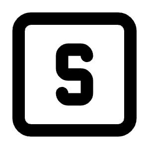 Square Letter S Icon from Tabler Line Set