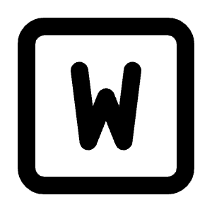Square Letter W Icon from Tabler Line Set