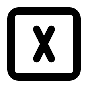 Square Letter X Icon from Tabler Line Set