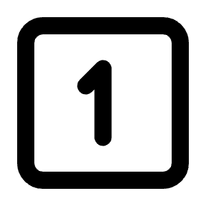 Square Number 1 Icon from Tabler Line Set