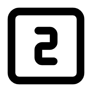 Square Number 2 Icon from Tabler Line Set