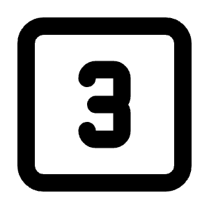 Square Number 3 Icon from Tabler Line Set