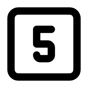 Square Number 5 Icon from Tabler Line Set