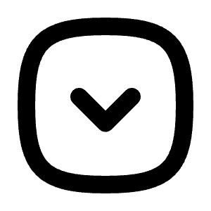 Square Rounded Chevron Down Icon from Tabler Line Set