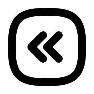 Square Rounded Chevrons Left Icon from Tabler Line Set