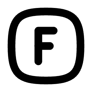 Square Rounded Letter F Icon from Tabler Line Set