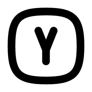 Square Rounded Letter Y Icon from Tabler Line Set