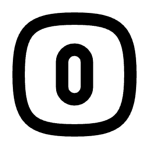 Square Rounded Number 0 Icon from Tabler Line Set
