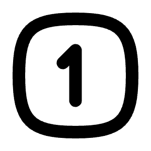 Square Rounded Number 1 Icon from Tabler Line Set