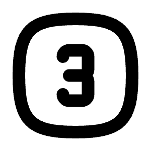 Square Rounded Number 3 Icon from Tabler Line Set