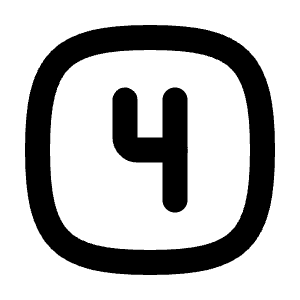 Square Rounded Number 4 Icon from Tabler Line Set
