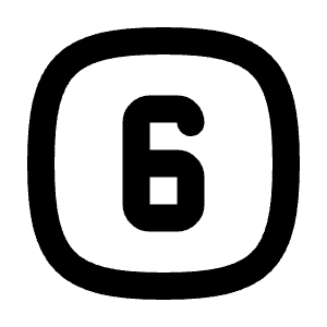 Square Rounded Number 6 Icon from Tabler Line Set