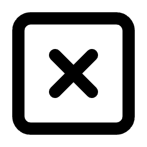 Square X Icon from Tabler Line Set