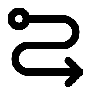 S Turn Right Icon from Tabler Line Set