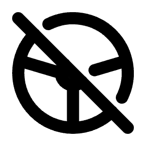 Steering Wheel Off Icon from Tabler Line Set